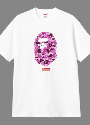 Футболка супрім бейп supreme bape aape