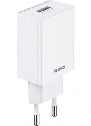 Сетевое зарядное устройство remax rp-u95 2.4a/1usb 220v eu белый
