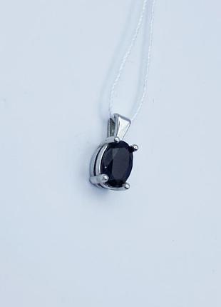 Кулон серебряный с гранатом 0,8 г 2