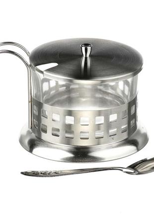 Сахарница stenson 180 мл (0150) стекло2 фото