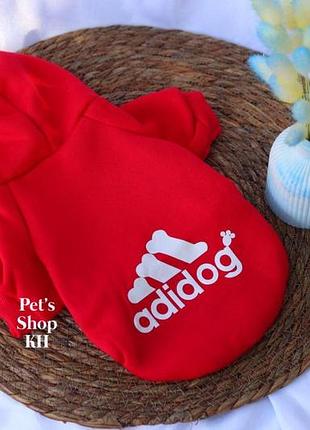 Худи с капюшоном тепленький adidog для животных (собак, кошек)