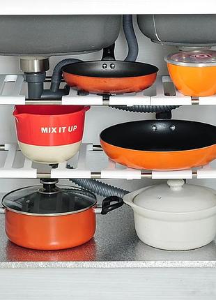 Полка под раковину kitchen rack 2 яруса