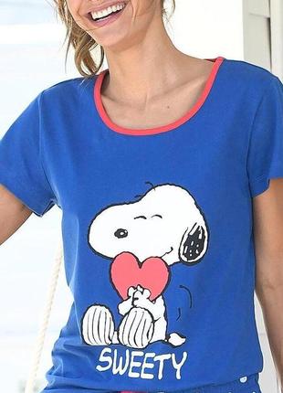 Суперовая хлопковая футболка снупи peanuts 💜🌺💜