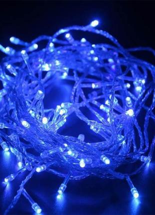 Гірлянда новорічна вулична xmas бурульки 5 м синя (3937)