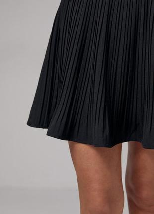 Короткая юбка плиссе, цвет: черный4 фото