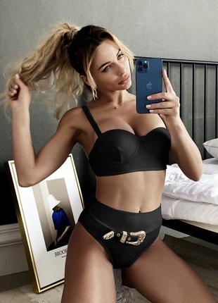 Купальник женский раздельный 7714 s черный