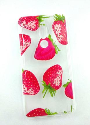 Чехол для телефона xiaomi redmi go silicone juicy print (клубничка)