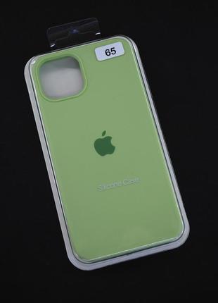Чехол для телефона iphone 15 silicone case original full №65 pistachio (4you)