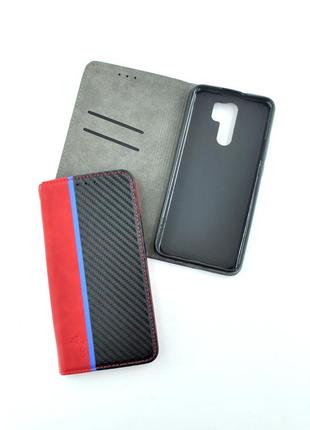Чехол-книжка для телефона xiaomi redmi a1/a2 carbon red (4you)
