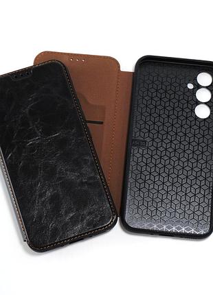 Чохол-книжка для телефону samsung a14 (4g) ddu premium black (pu шкіра) (4you)