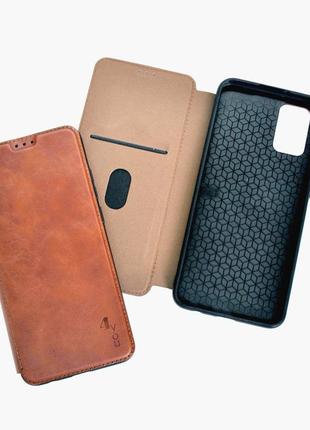 Чохол-книжка для телефону samsung a02s / a025 ddu premium dark brown (pu шкіра) (4you)