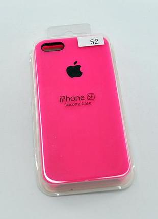 Чохол для телефону iphone 5 /5s/se silicone case original №52 ultra pink