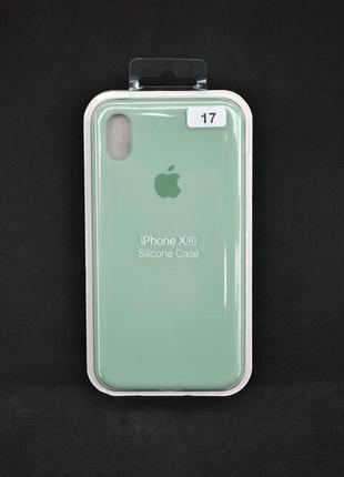Чохол для телефону iphone xr silicone case original full №17 spring mint (4you)