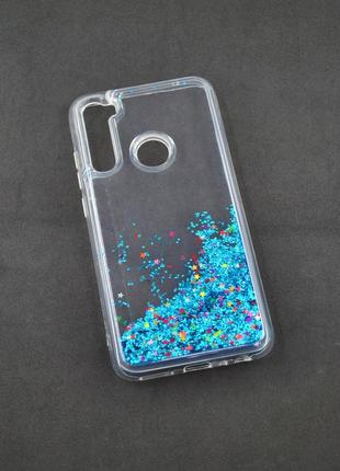 Чехол для телефона xiaomi redmi note 8 silicone жидкие блестки (i3)