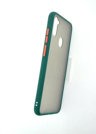 Чохол для телефону samsung a11 / a115 silicone gingle matte dark green / orange
