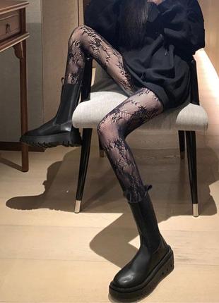 Колготки подростковые в сеточку белые 8886 кружевные колготы на девочку белая сетка...