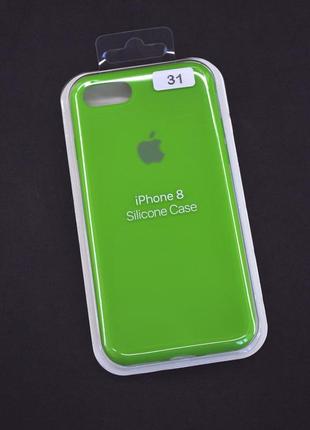 Чохол для телефону iphone 7/8 silicone case original full №31 lime green новий колір! (4you)