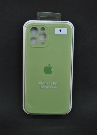 Чехол для телефона iphone 11pro silicone case original full camera №1 green (4you)
