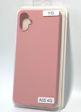 Чехол силиконовый для телефона samsung a05(4g) silicone orig full №10 pink 4you