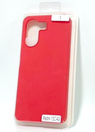 Чохол для телефону xiaomi redmi 13c (4g) silicone original full №5 red (4you)
