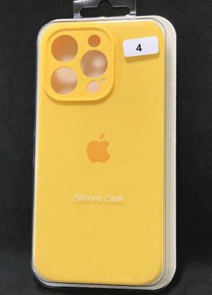 Чехол для телефона iphone 14promax silicone case original full camera №4 yellow (4you)