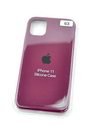 Чехол для телефона iphone x/xs silicone case original full №63 burgundy (4you)