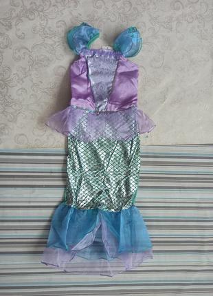 Карнавальное маскарадное платье ариэль русалочка рыбка карнавальный маскарадный костюм русалка