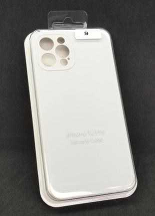 Чехол для телефона iphone 12pro silicone case original full camera №9 white (4you) (№ logo)