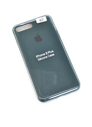 Чохол для телефону iphone 7+ /8+ silicone case original full №67 moss green - новий колір! (4you)
