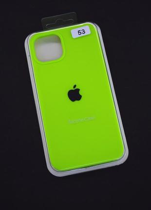 Чехол для телефона iphone 15 silicone case original full №53 neon green (4you)