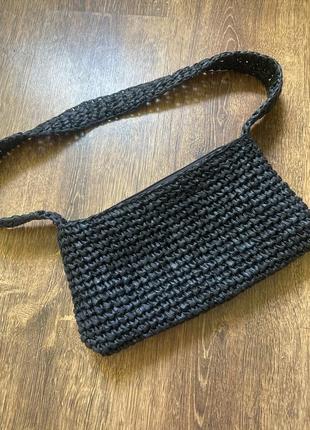 Сумка плетена чорна