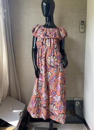 Новый натуральный сарафан лен вискоза tu 20 большой размер