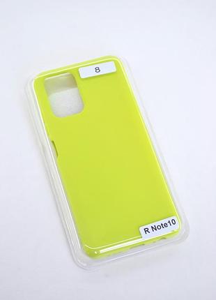 Чохол для телефону xiaomi redmi note 10 pro/pro max silicone original full №8 yellow (4you)