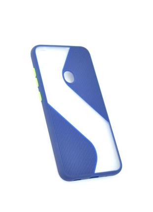Чехол для телефона huawei p40 lite e/y7p (2020) silicone wave dark blue/green