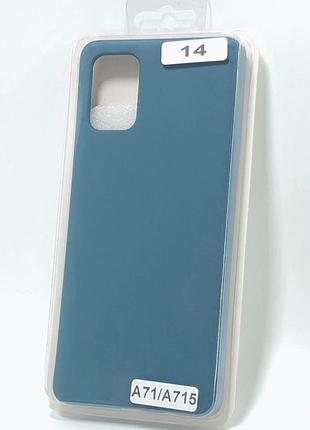 Чохол для телефону samsung a71/a715 silicone original full №14 dark blue (4you)
