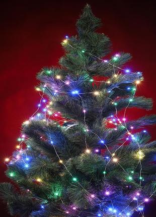 Гирлянда новогодняя на медной проволоке xmas конский хвост 2 м мультицветная (7263)