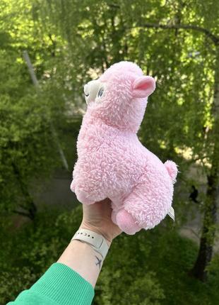 Мʼяка іграшка лама рожева