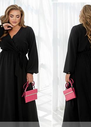 Вечернее длинное платье из приятной софтовой ткани, больших размеров от 46 до 68