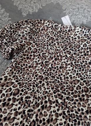 Нова леопардова блузка футболка 46-48р l8 фото