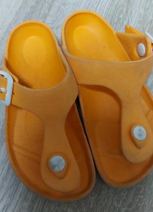 Яркие апельсиновые сандалии-аквашузы! размер 28-29, стелька в ямке 17,5 см..