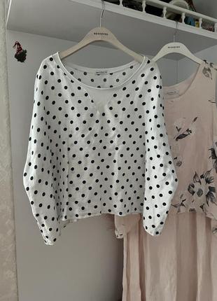 Льняная блузка батал marks & spencer