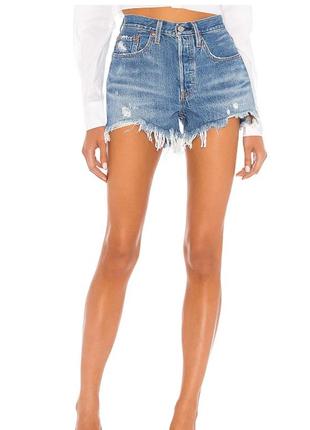 Дуже кайфові нові шорти джинсові levis 501 з кокеткою1 фото