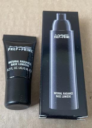 Mac prep + prime natural radiance base lumiere, легкий крем-гель с эффектом сияния, 6ml