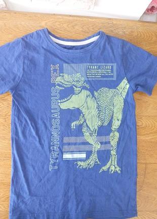 Футболка детская с динозавром 5-6 лет