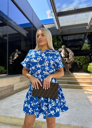 Платье свободного кроя  с поясом