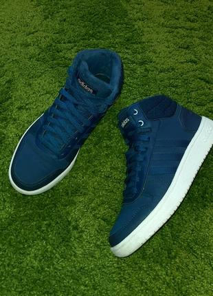 Кроссовки adidas hoops mid зимние ботинки neo winter черевики terrex на флисе утеплённые на меху1 фото