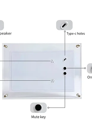(67) найкращий подарунок акрилова цифрова фоторамка 5 дюймів 1000mah вертикальний дисплей ips екран
