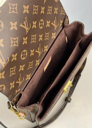 Шкіряна сумка louis vuitton pochette metis shoulder bag brown leather monogram7 фото