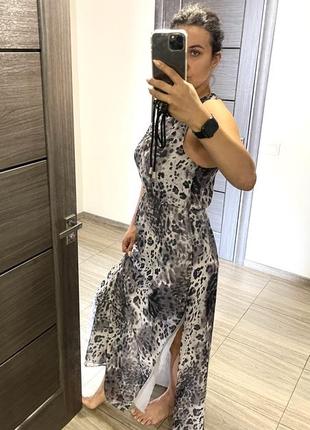 Платье сарафан шифон леопардового окраса