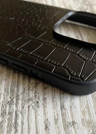 Кожаный чехол под крокодила для iphone 14 pro 6